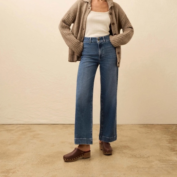 Faherty Denim - Faherty Stretch Terry Sailor Trouser pants size 28 Bayshore wash